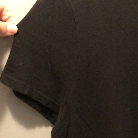 Express blouse size large black with floral paisley bottom - Picture 4 of 6